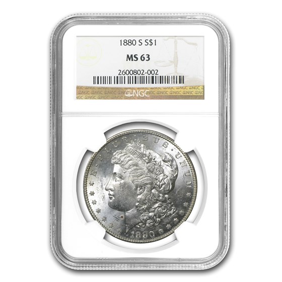 1880-S Morgan Dollar MS-63 NGC 1880-S Morgan Dollar MS-63 NGC